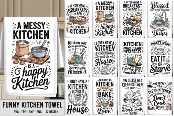 Funny Kitchen Towel SVG Bundle Review for Real Embroidery Projects