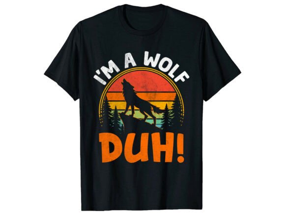 I'm a Wolf Duh Quote Wolf T-Shirt Review for Embroidery Projects