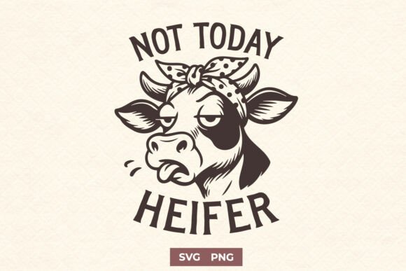 Not Today Heifer SVG PNG: A Designer’s Honest Take for Real Embroidery Use