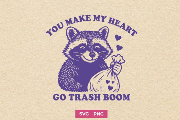 Trash Boom Funny Trendy Raccoon SVG PNG: Cute, But Ready for Real Embroidery?
